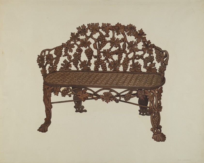 Bench in Cemetary Lot