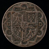 Shield of Este on Floriated Ground [reverse], Ferrarese 15th Century, before 1471