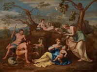 Nymphs Feeding the Child Jupiter, Follower of Nicolas Poussin, c. 1650