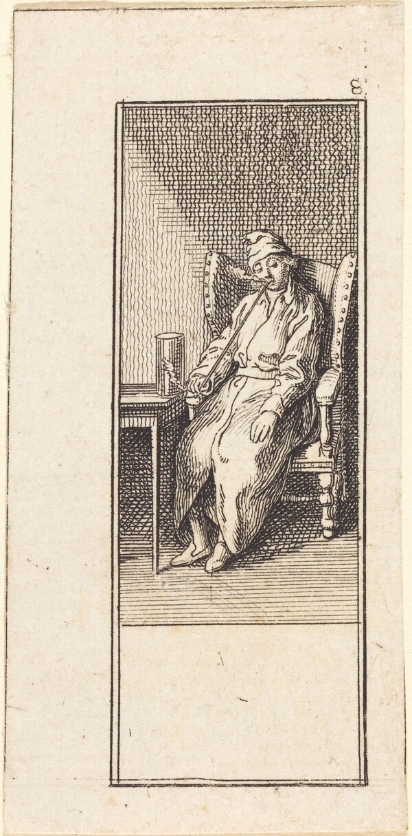 Young Man Seated, Smoking