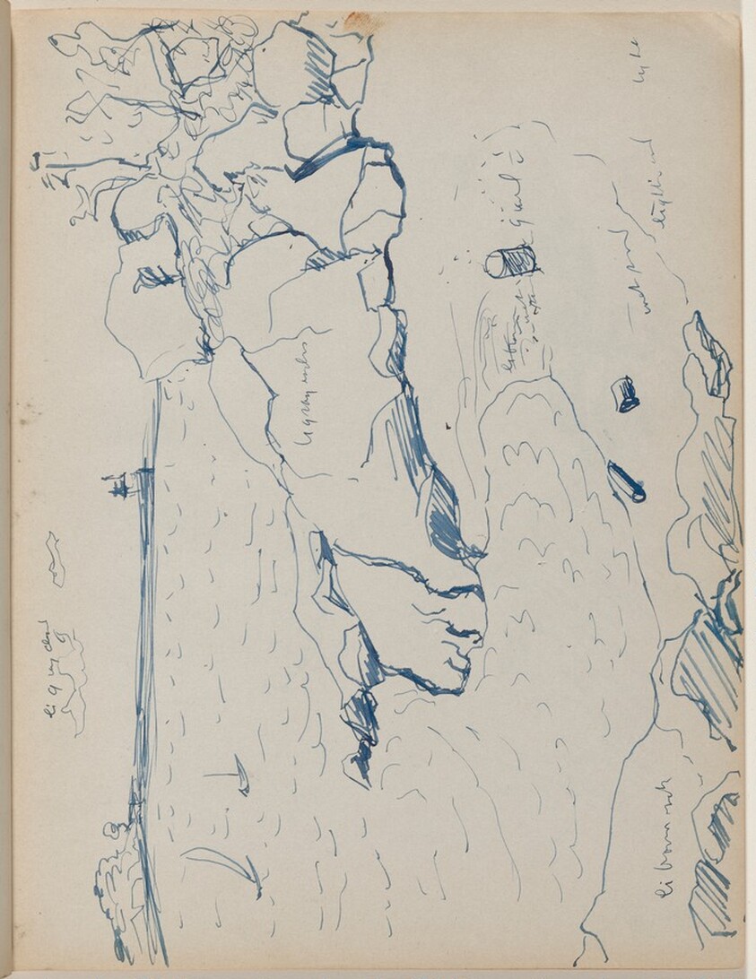 Beach Scene with Sailboats