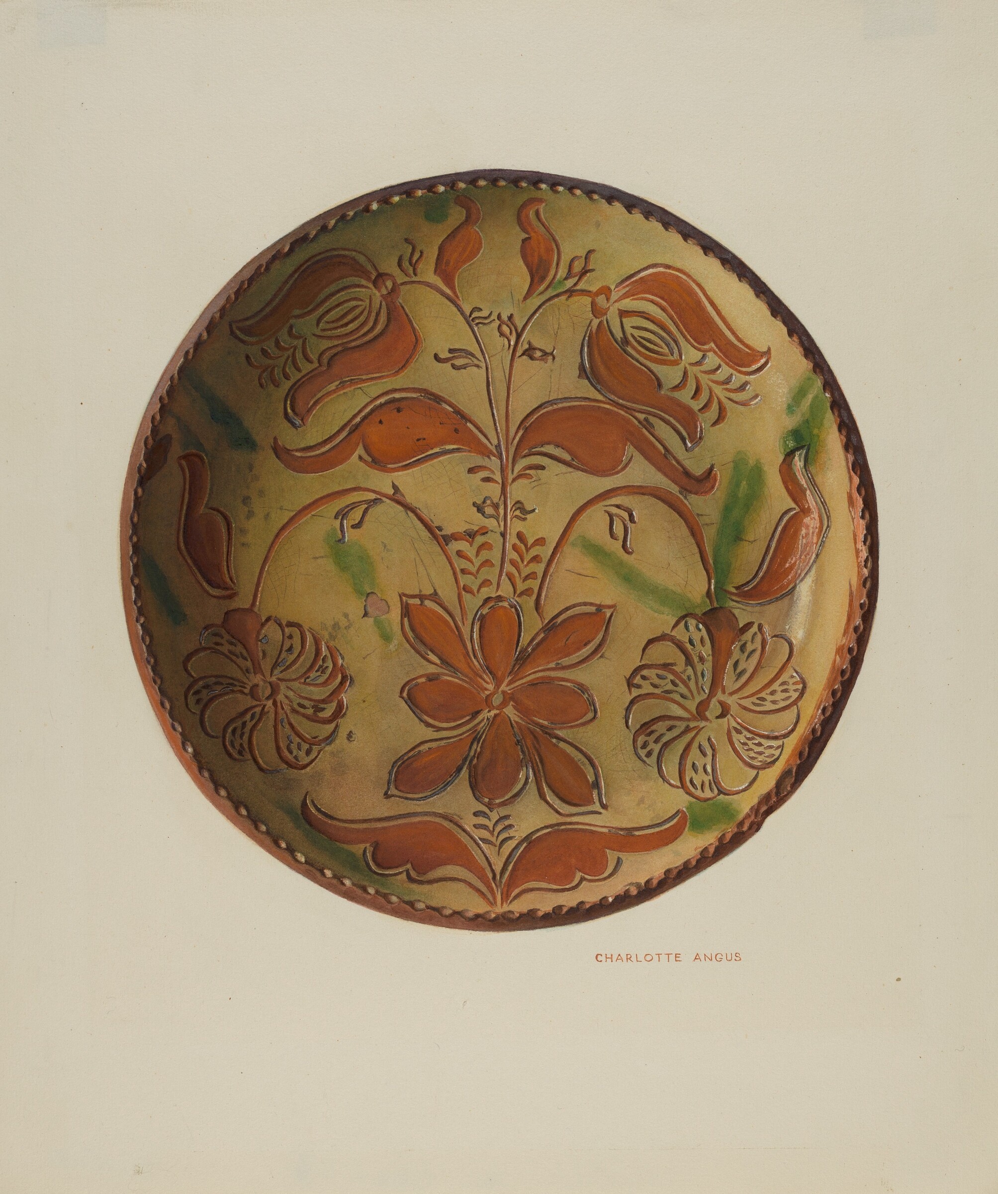 Plate, Charlotte Angus, 1935/1942