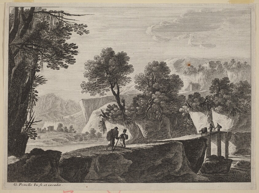 Travelers Approaching a Bridge
