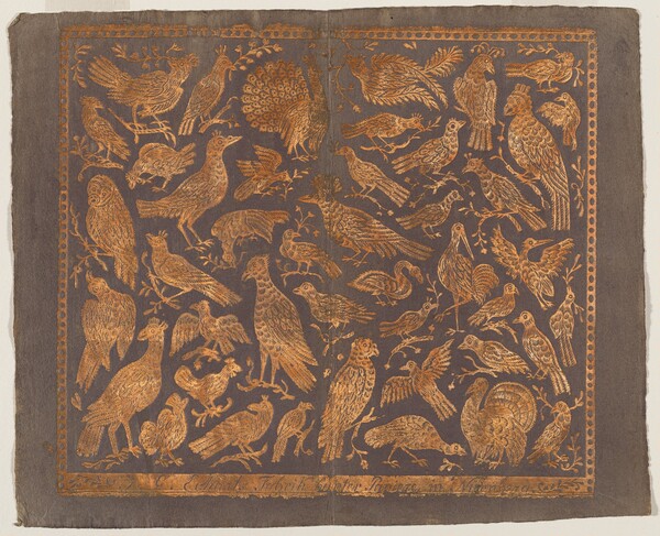 Endpaper with Birds