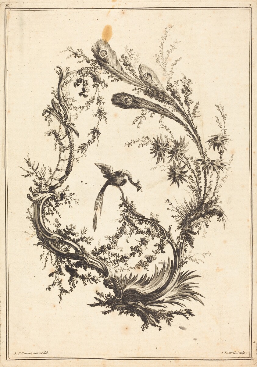 Ornament with a Peacock