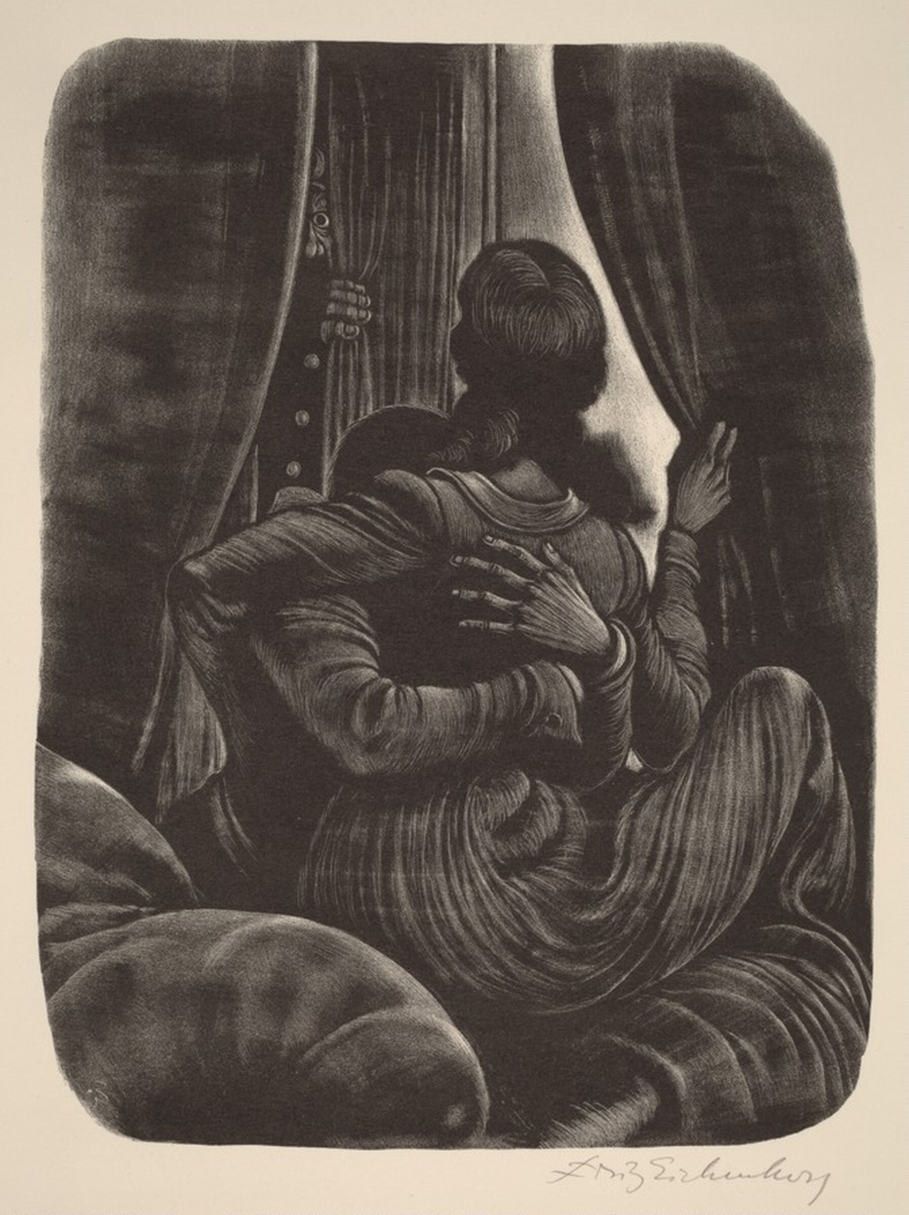 "I am Drunk with You" (Book VIII: Mitya, facing p.340), Fritz Eichenberg, 1949