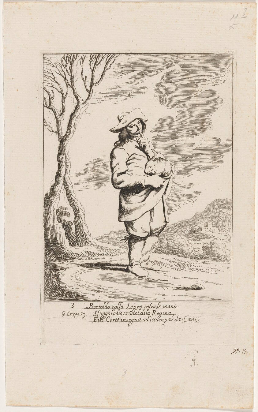 Bertoldo Holding a Hare