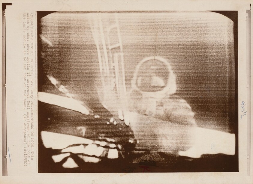 Title from caption on object: "Armstrong on Moon”