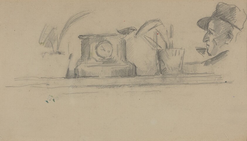 The Artist's Father and Objects on a Mantel [verso]