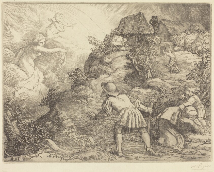 Allegory of the Peasant and Fortune (Le paysan et la fortune: Sujet allegorique