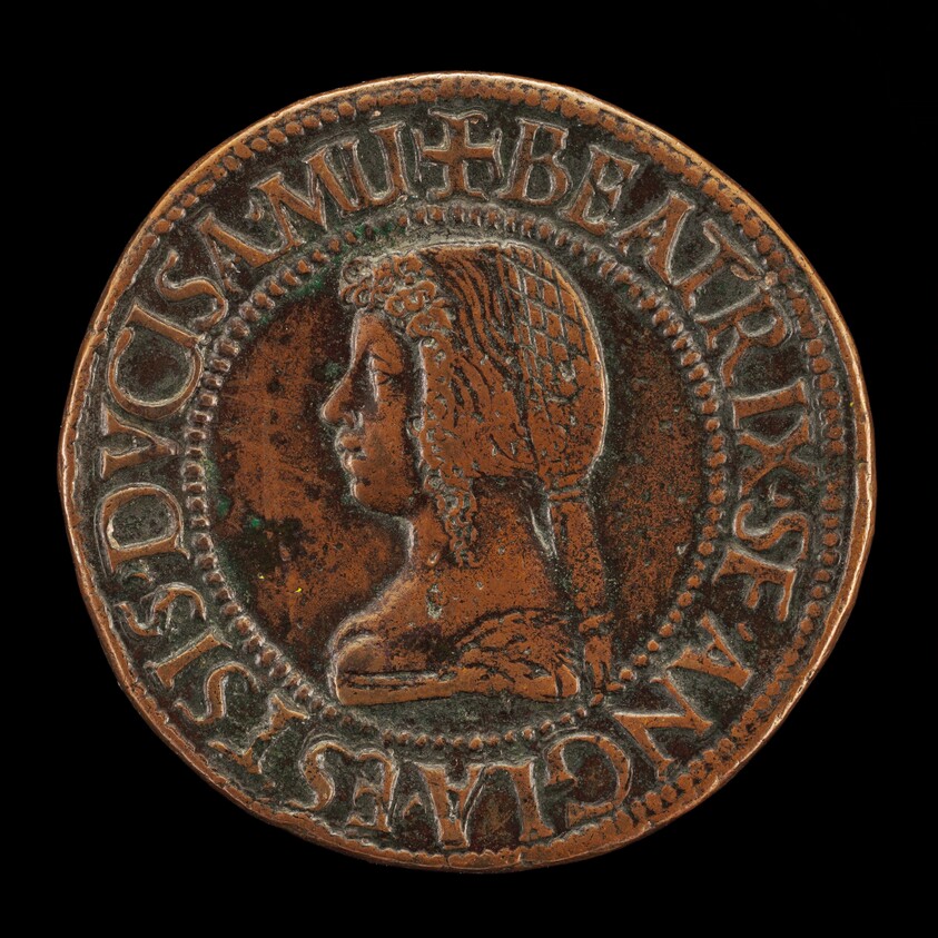 Beatrice d'Este, 1475-1497, Wife of Lodovico Maria Sforza 1491 [reverse]
