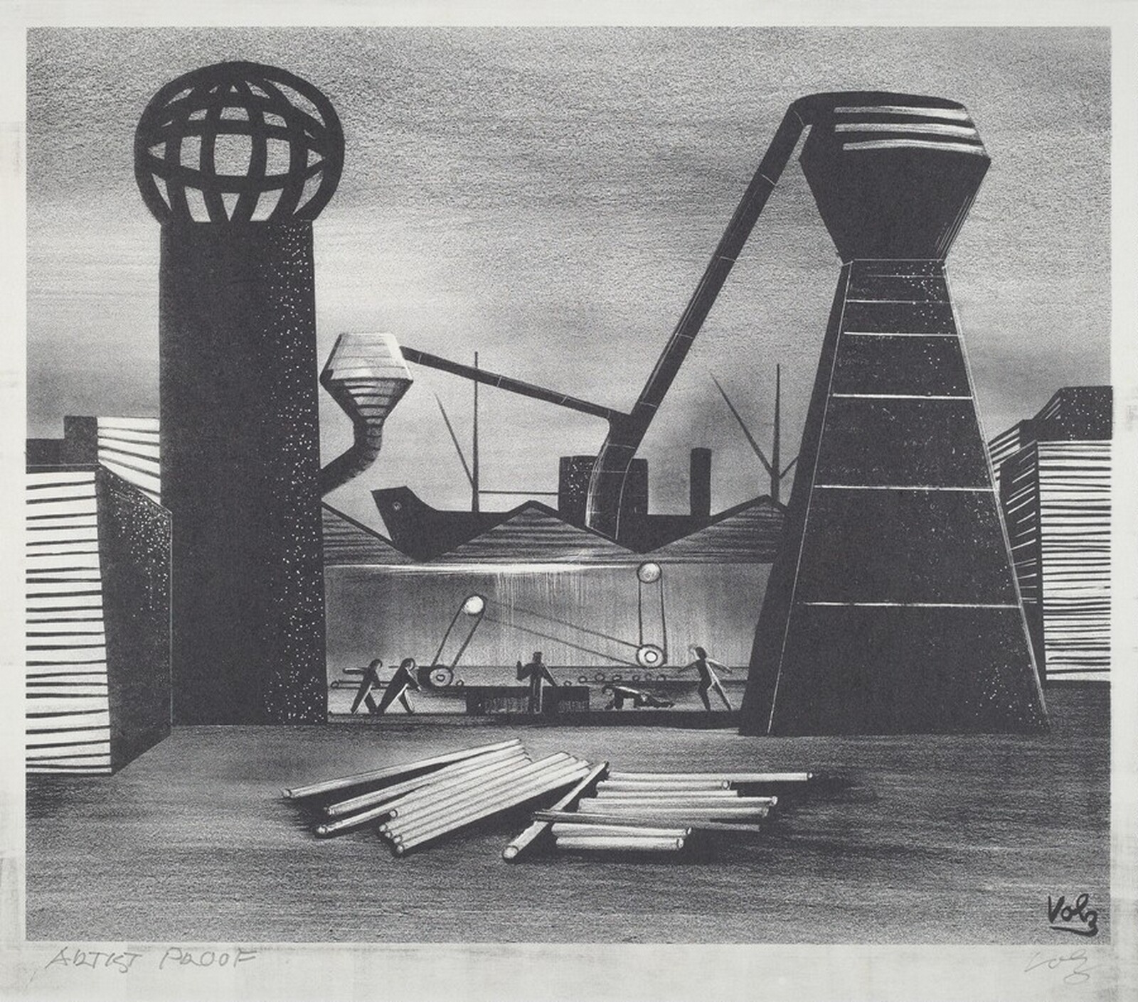 Lumberyard, Herman Volz, 1944