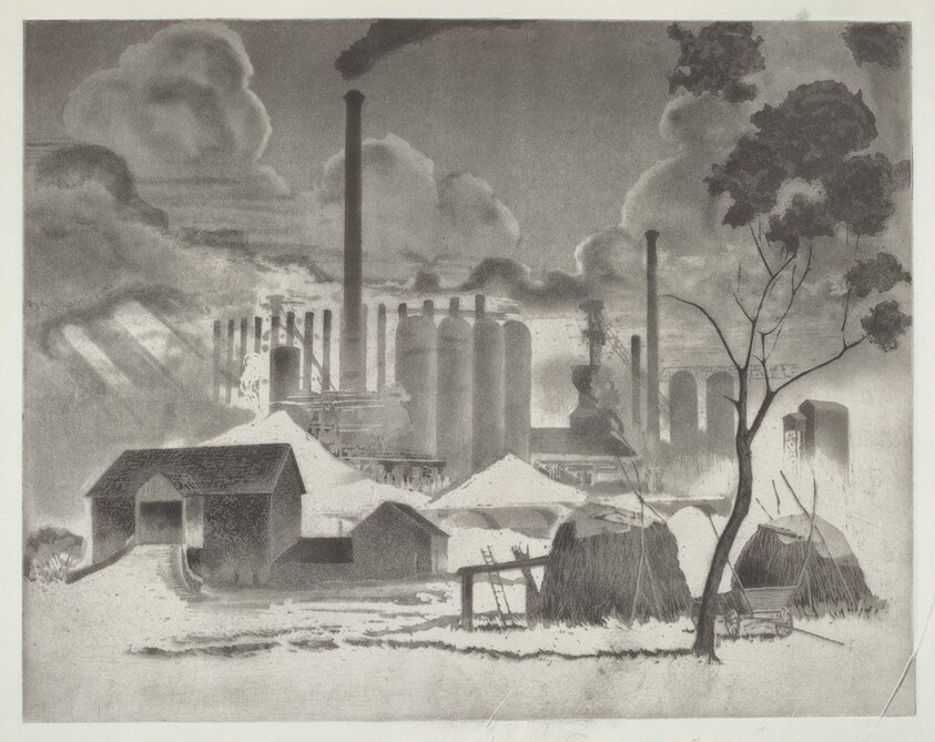 Untitled (Pennsylvania Barn, With Refinery Complex in Background)