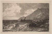 Shipwreck on a Shore, Alexandre Calame, 1845