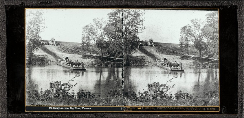 Ferry on the Big Blue, Kansas (Landers Expedition)