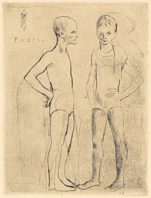 The Two Acrobats (Les deux saltimbanques), Pablo Picasso, 1905, published 1913