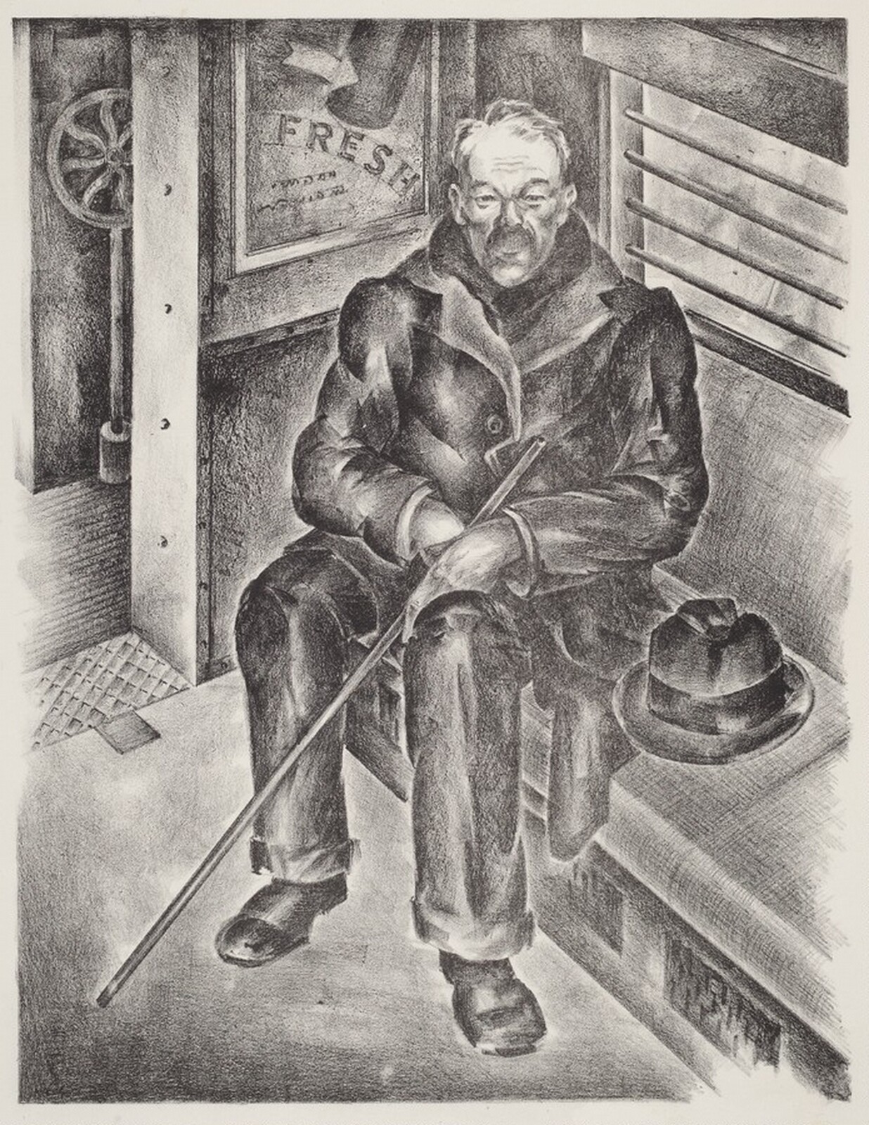 Untitled (Man in a Train), George White Good, c. 1939