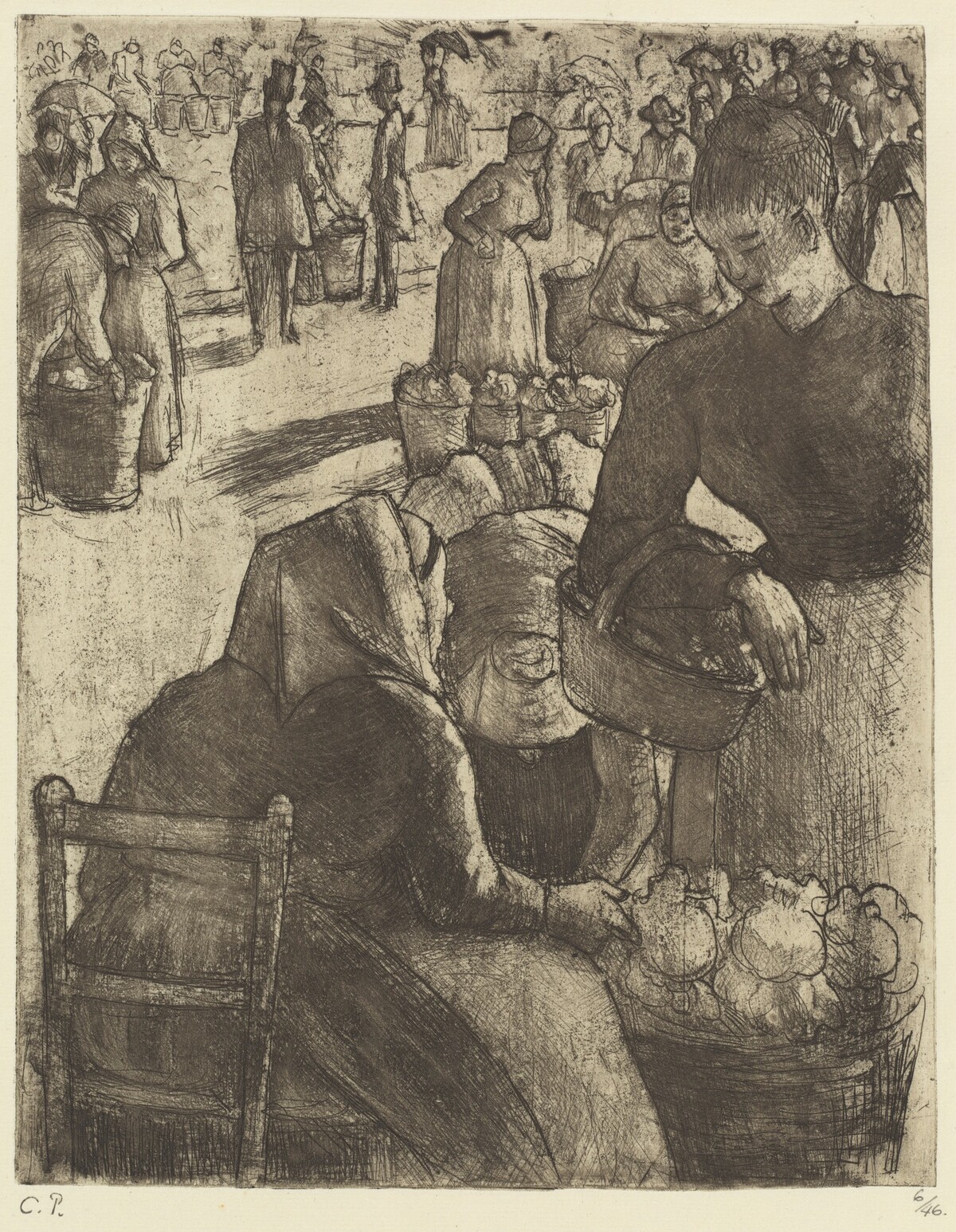 Vegetable Market at Pontoise (Marché aux légumes á Pontoise)
