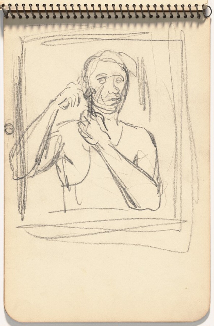Self-Portrait Shaving