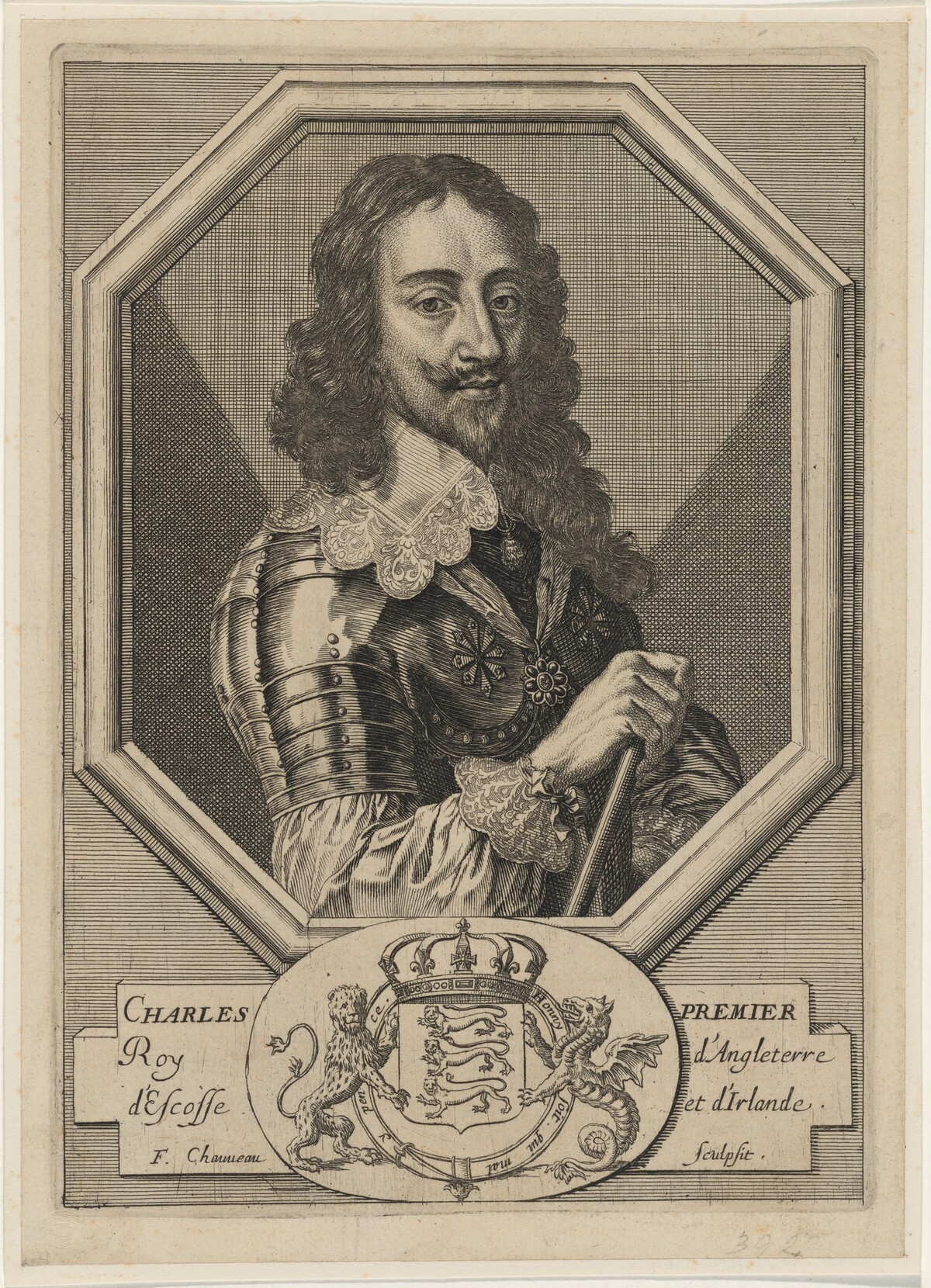 Charles I in an Octagonal Border