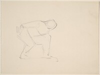 Figure Crouching, Louis Lozowick