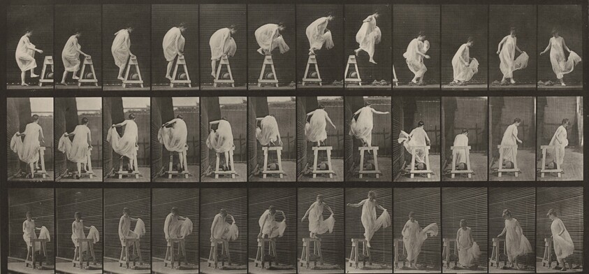 Plate Number 172. Stepping up on a trestle, jumping down and turning