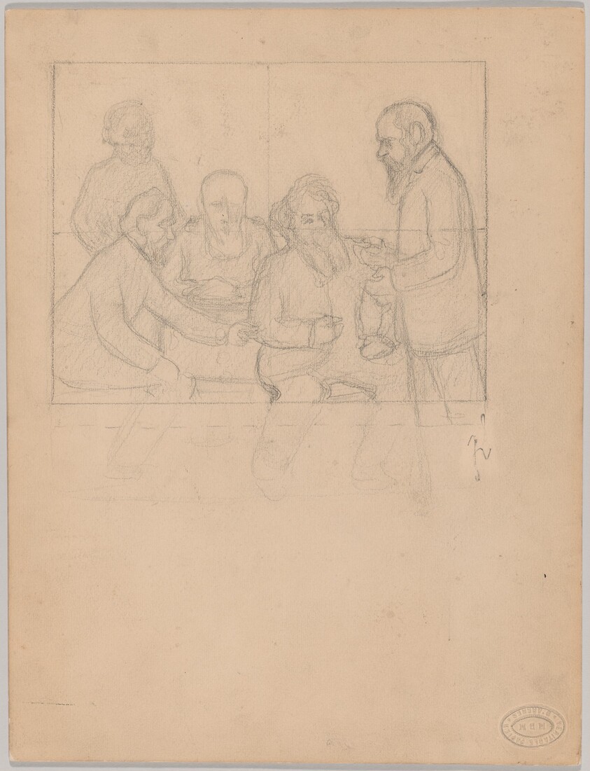 Study for 'Les cinq peintres' (The Five Painters)