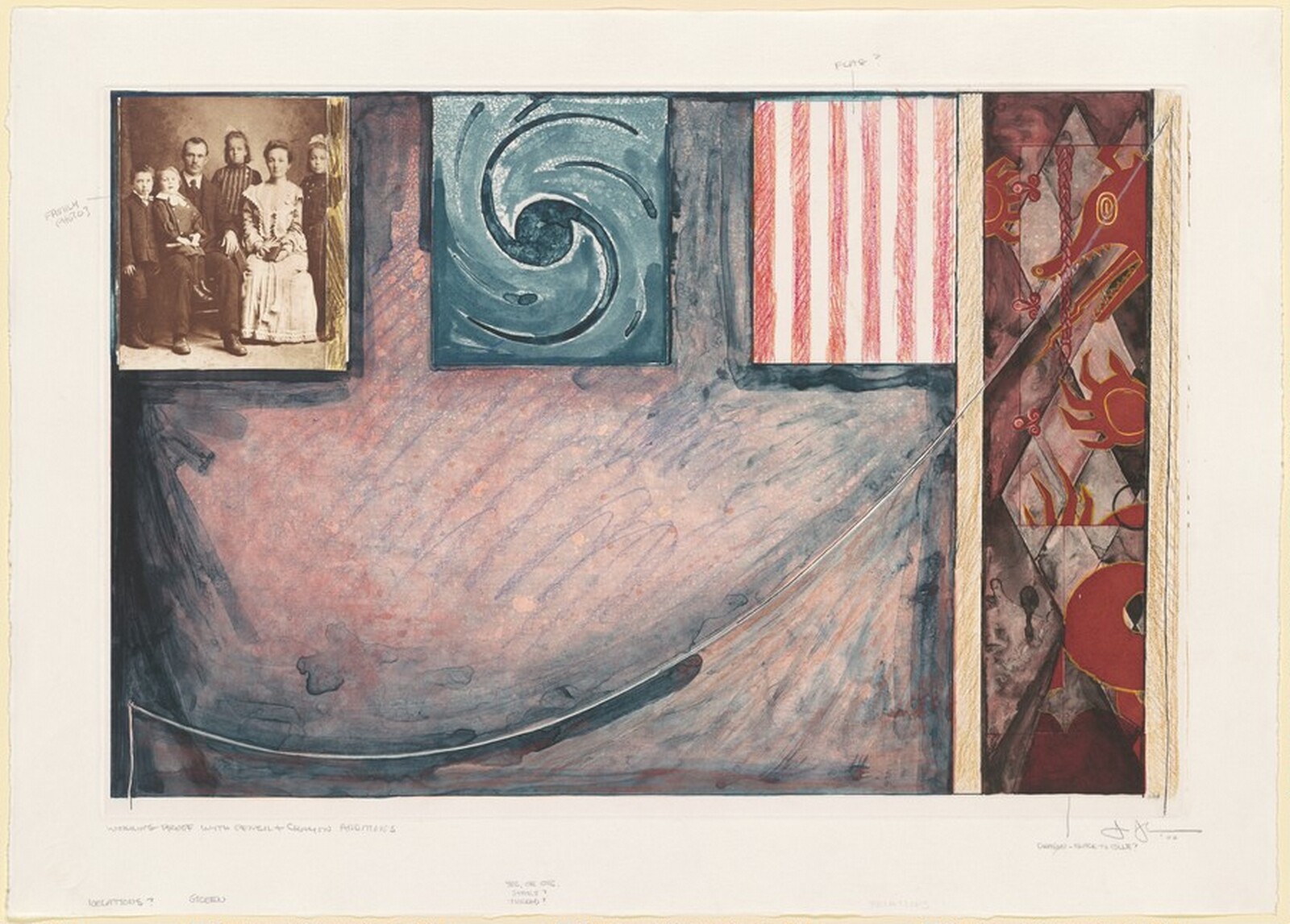 Untitled [working proof], Jasper Johns, 2001