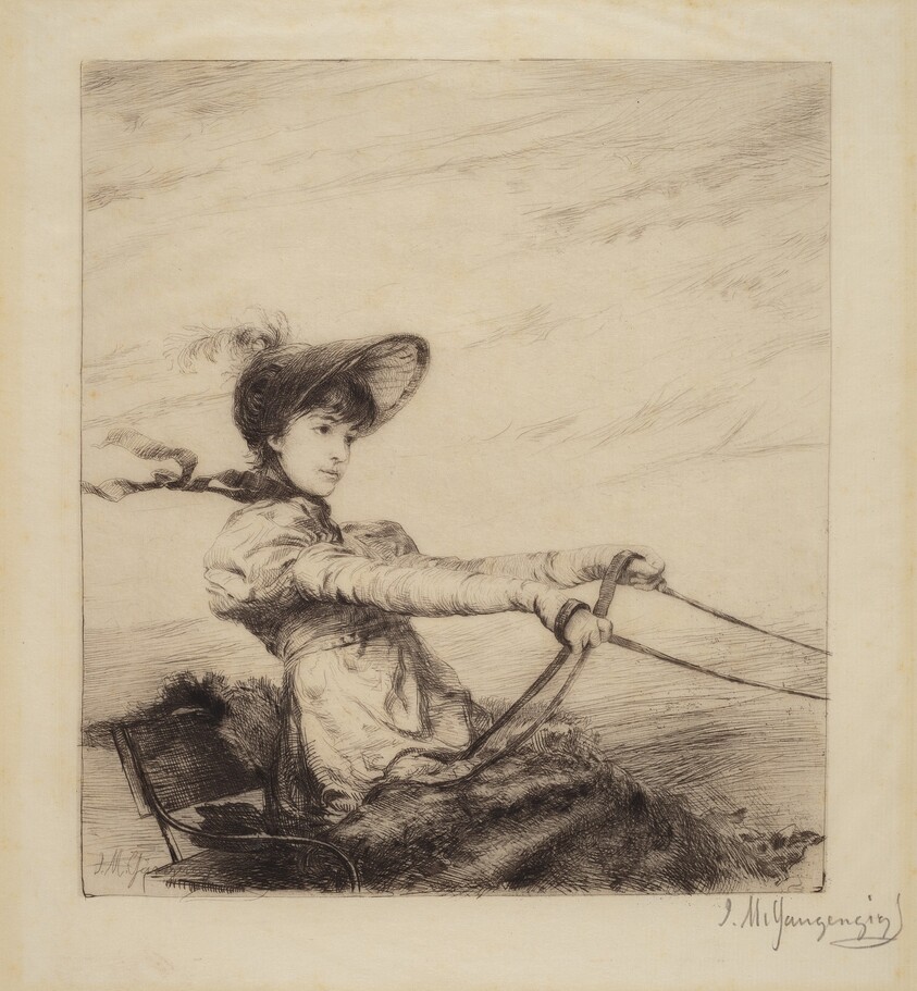 Untitled (Woman Driving Carriage)