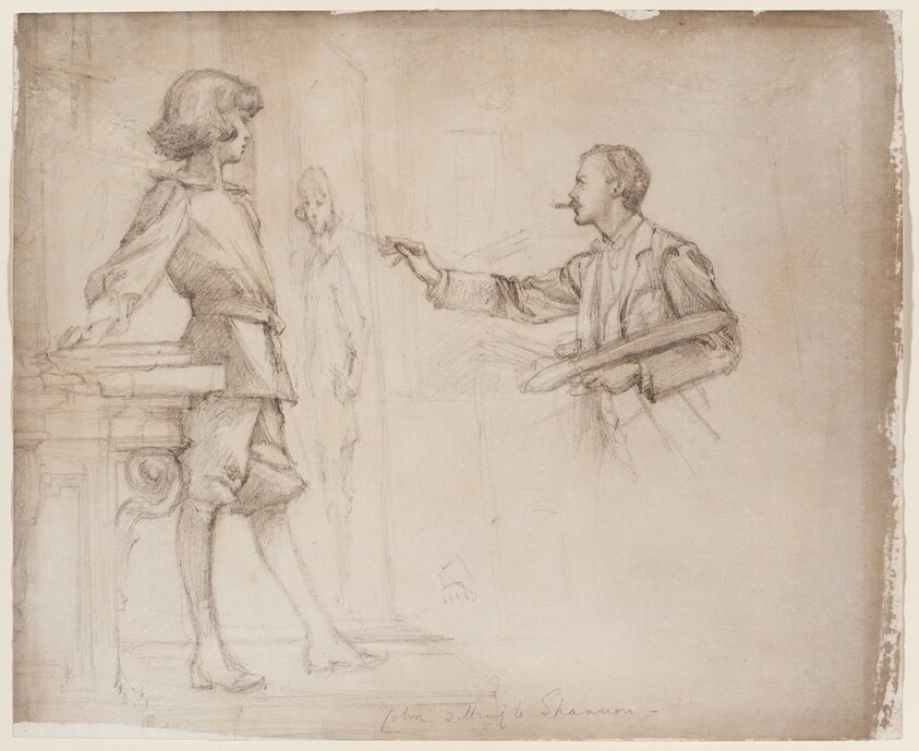 James Jebusa Shannon Painting a Portrait of the Young John Manners