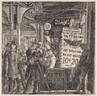 Tattoo-Shave-Haircut, Reginald Marsh, 1932