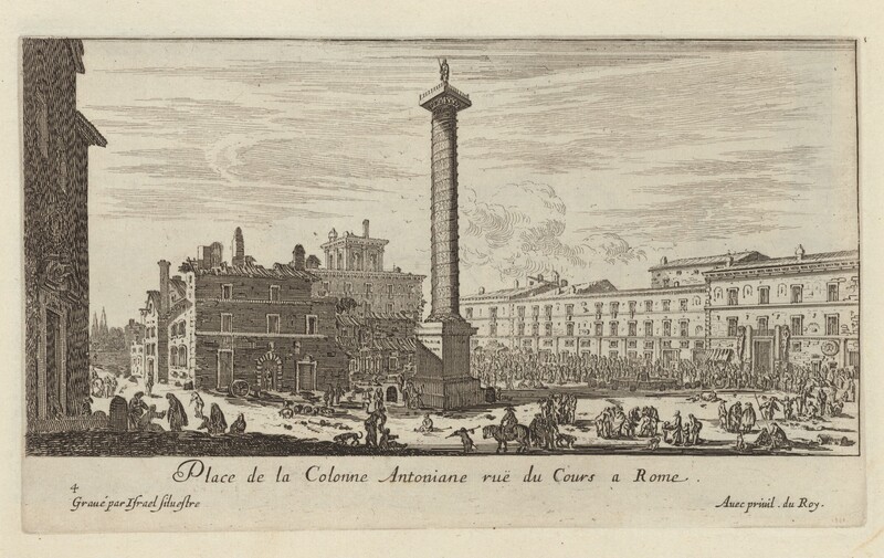 Place de la Colonne Antoniane ruë du Cours a Rome