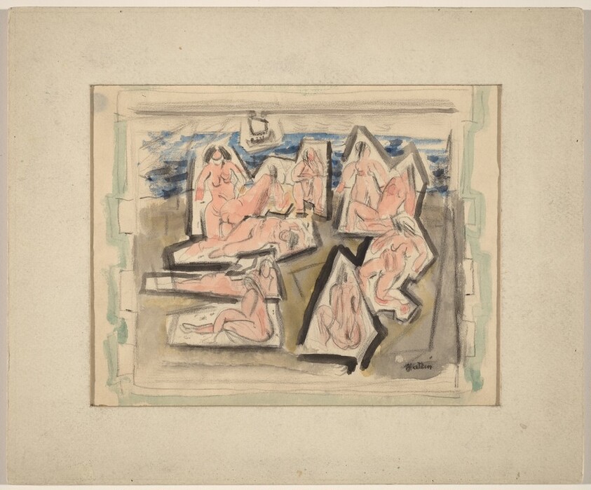 Untitled (Pink Nudes with Boat)