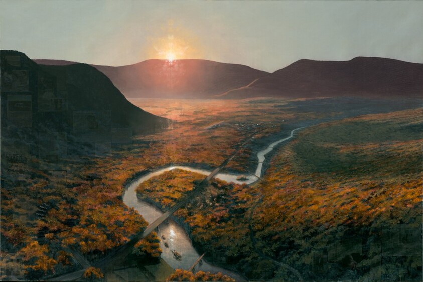 A Recent History of Art in Western Massachusetts; Flooded River for Lane Faison (Mass MoCA #12)