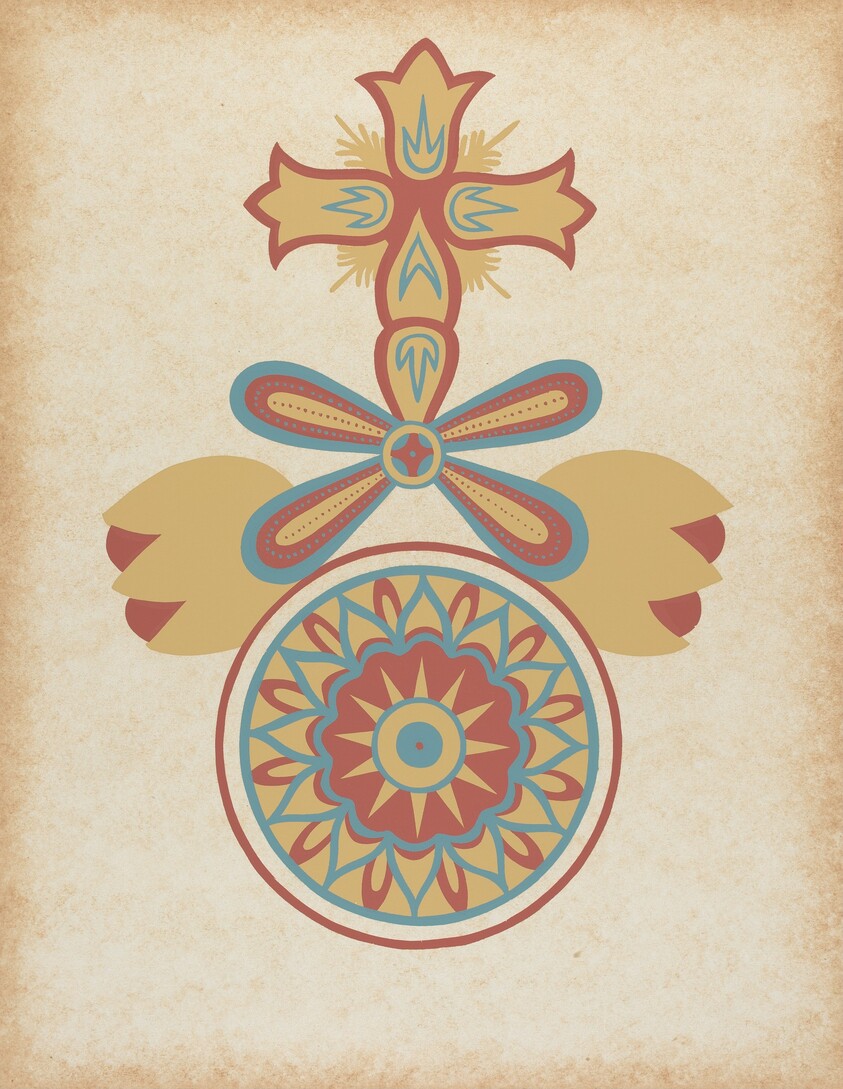 Santa Barbara Mission Doorway Design from the portfolio "Decorative Art of Spanish California"