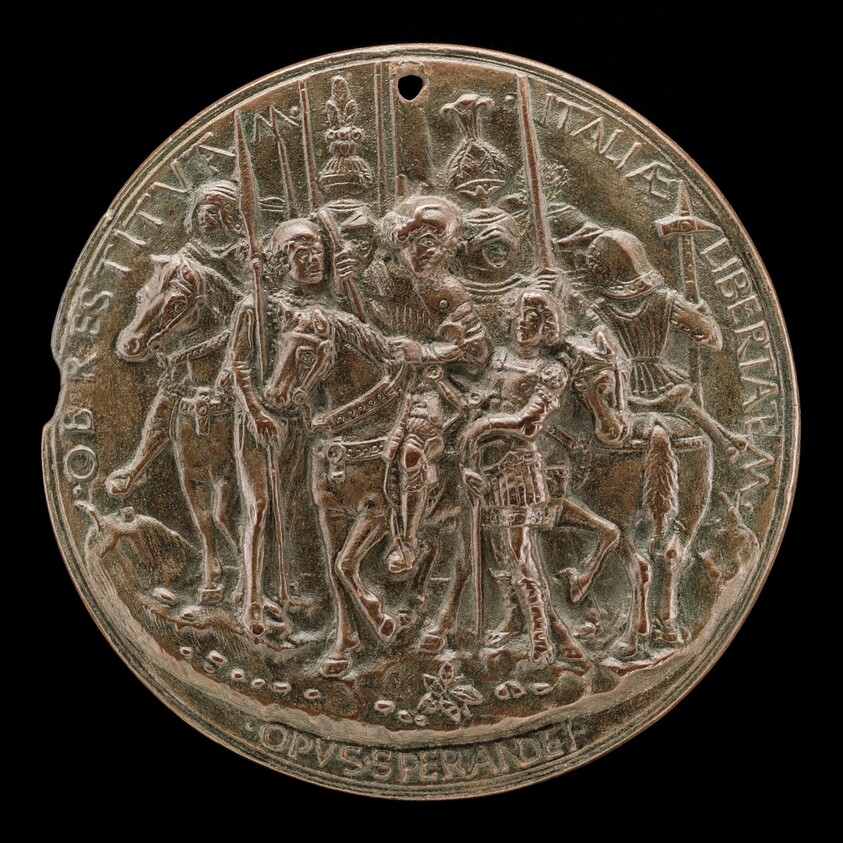 Francesco Gonzaga on Horseback, with Soldiers [reverse]