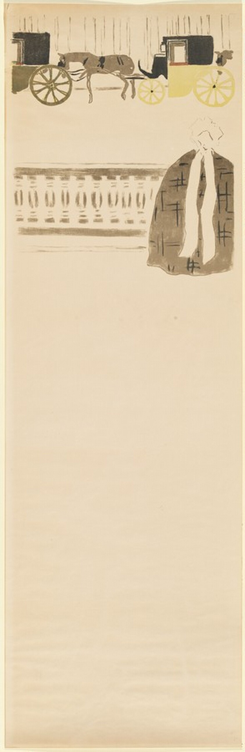 Promenade des Nourrices, Frise des Fiacres [far left panel]