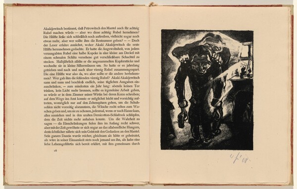 Akaki läßt sich einen neuen Mantel anmessen (Akaki Gets Fit for a New Coat) (plate 5) from Der Mantel (The Coat)