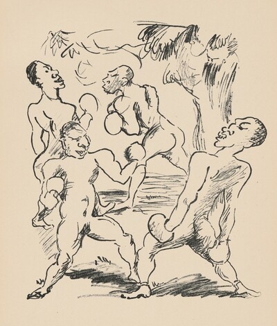 Die Boxer (The Boxers) from Deutsche Graphiker der Gegenwart (German Printmakers of Our Time)