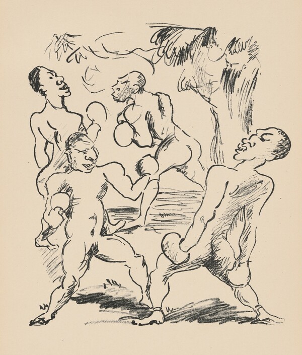 Die Boxer (The Boxers) from Deutsche Graphiker der Gegenwart (German Printmakers of Our Time)