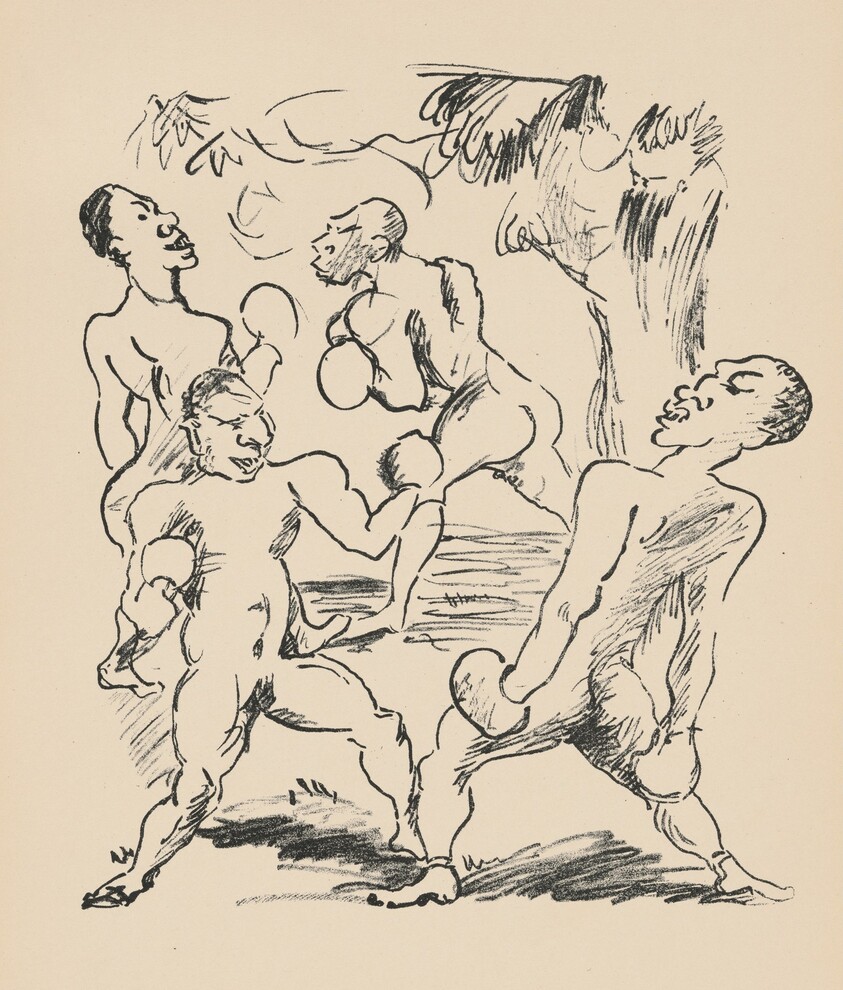 Die Boxer (The Boxers) from Deutsche Graphiker der Gegenwart (German Printmakers of Our Time)