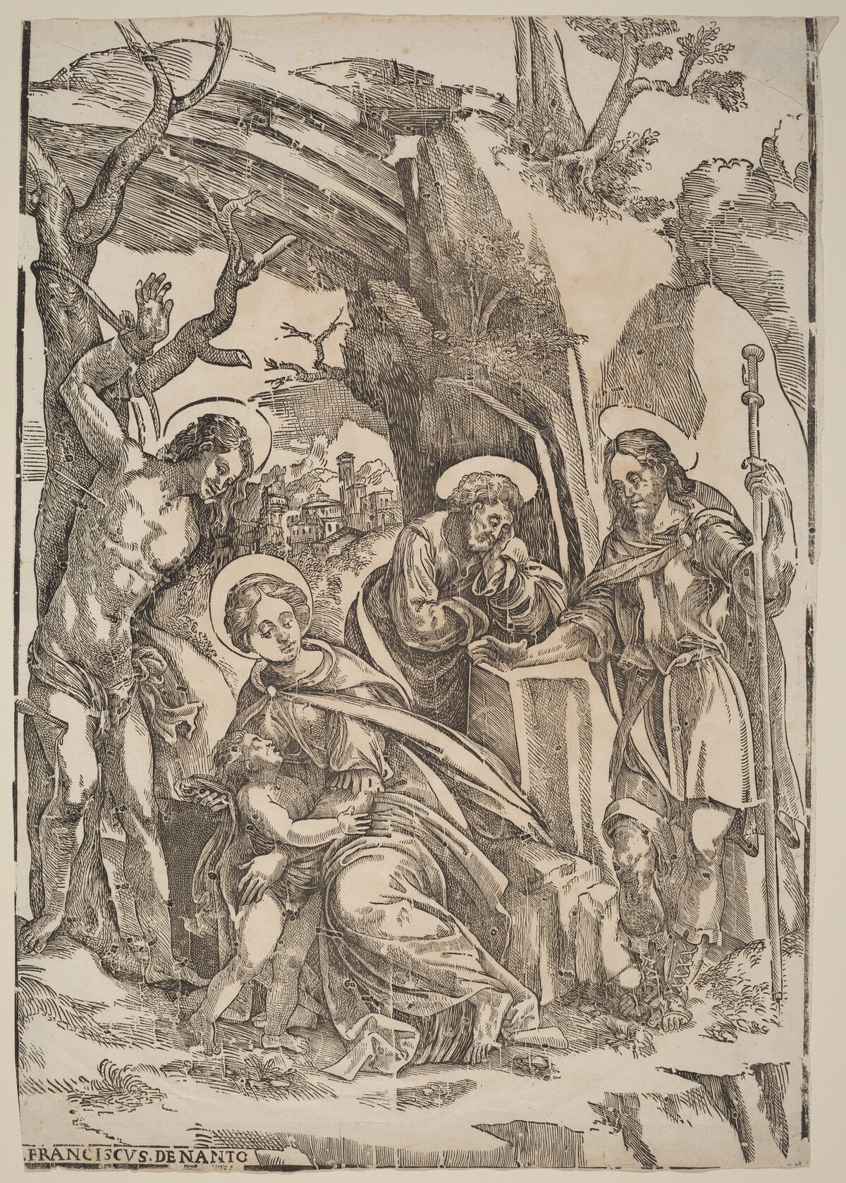 The Holy Family with Saint Sebastian and Saint Roch