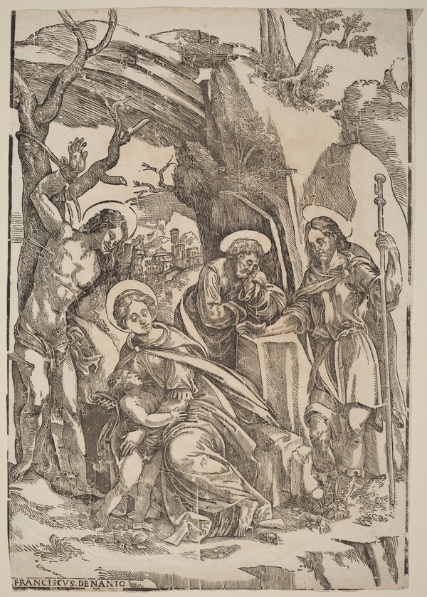 The Holy Family with Saint Sebastian and Saint Roch