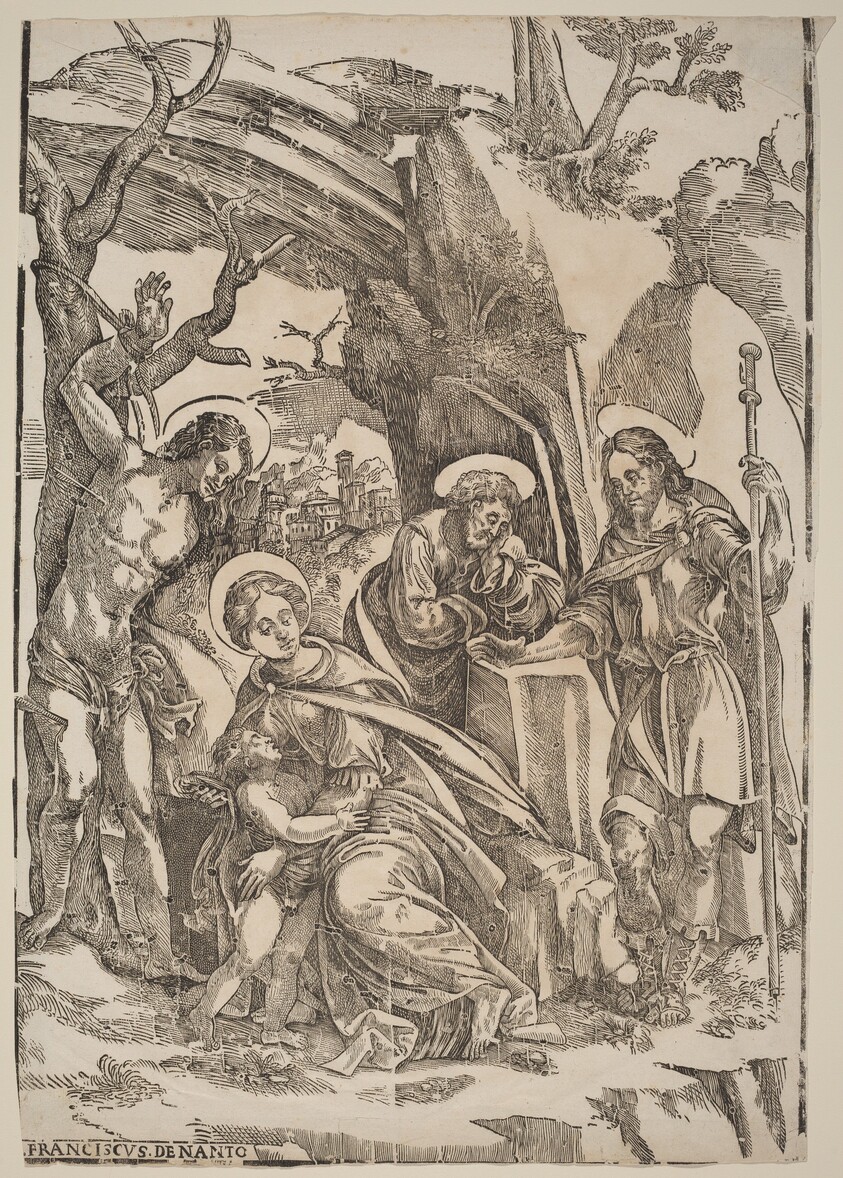 The Holy Family with Saint Sebastian and Saint Roch