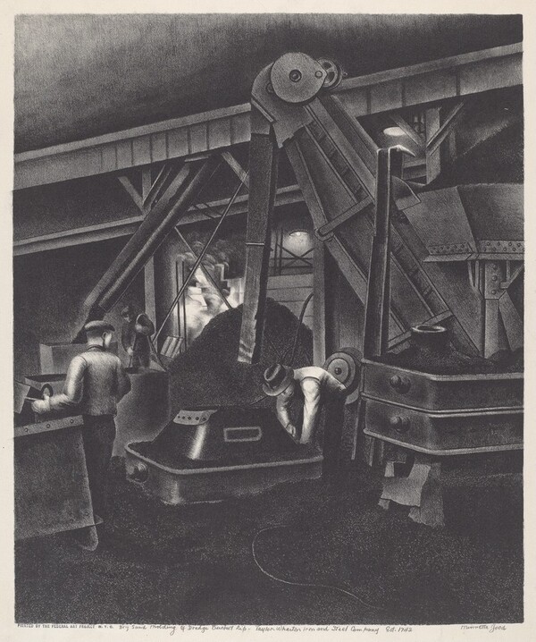Dry Sand Molding of Dredge Bucket Lip - Taylor Wharton Iron and Steel Company Est. 1742