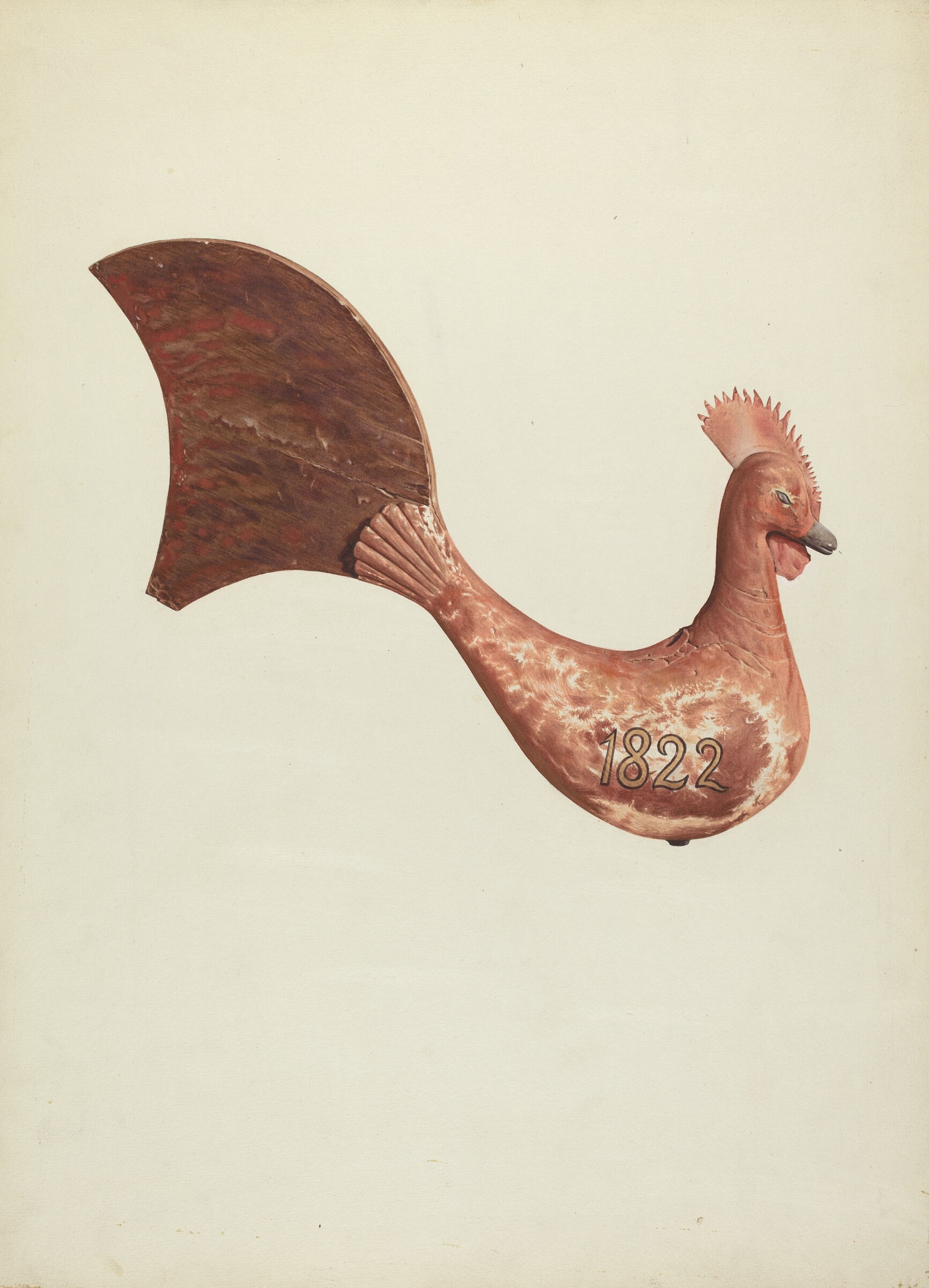 Cock Weather Vane, Hazel Hyde, c. 1938
