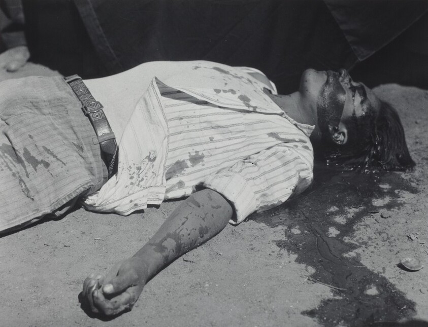 Obrero en huelga, asesinado (Striking worker, assassinated)