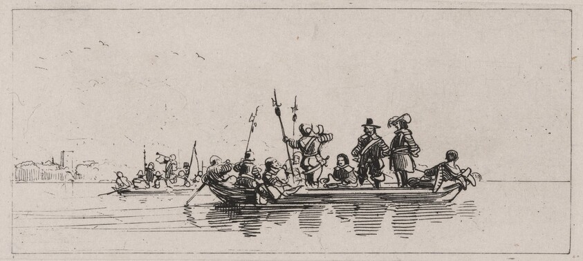 Two Boats With Passengers and Guards
