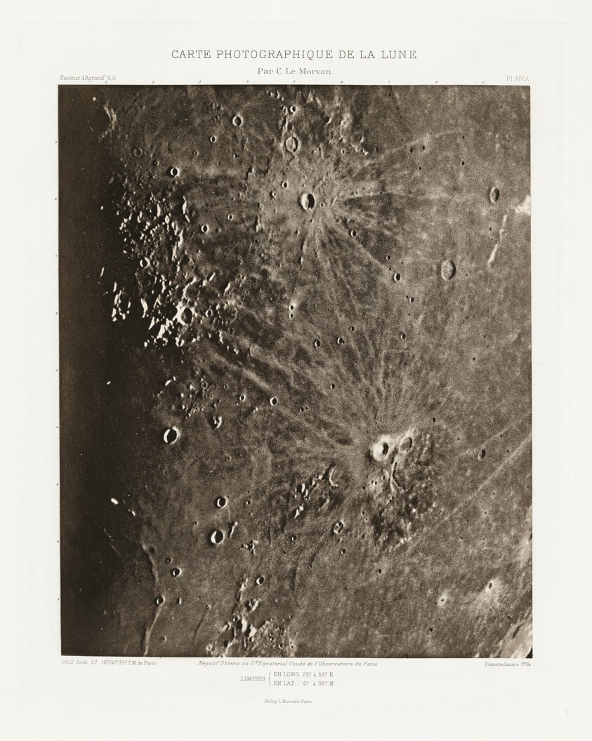 Carte photographique de la lune, planche XIV.A (Photographic Chart of the Moon, plate XIV.A)