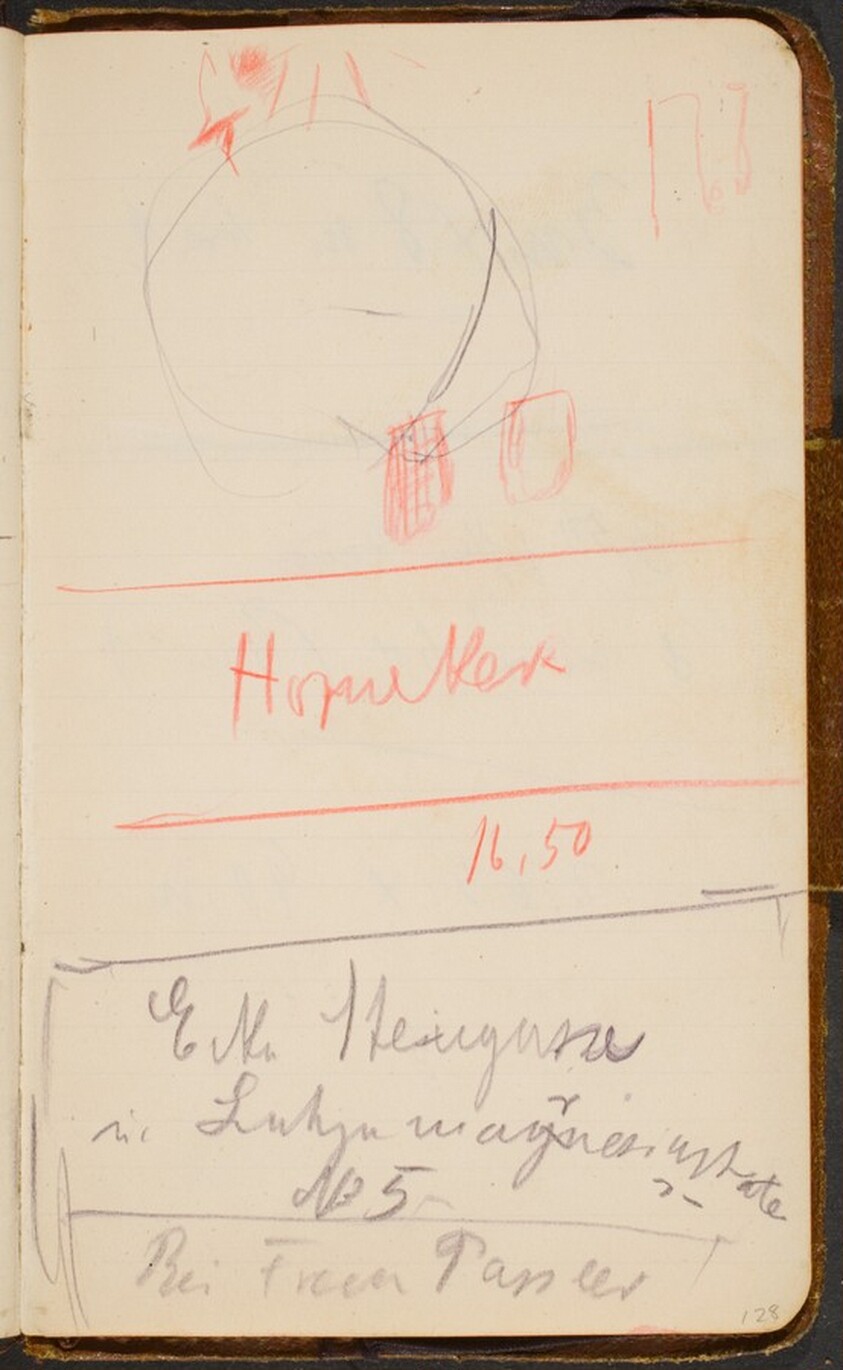 Skizze und Notizen (Sketch with Notation) [p. 128]